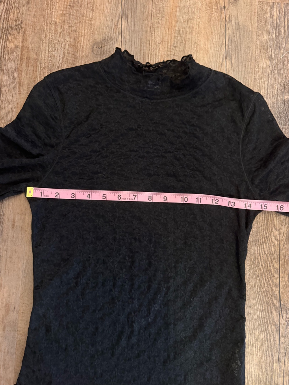 NWOT Intimately by Free People From the Start Black Sheer Lace Mockneck - size s - Picture 4 of 7
